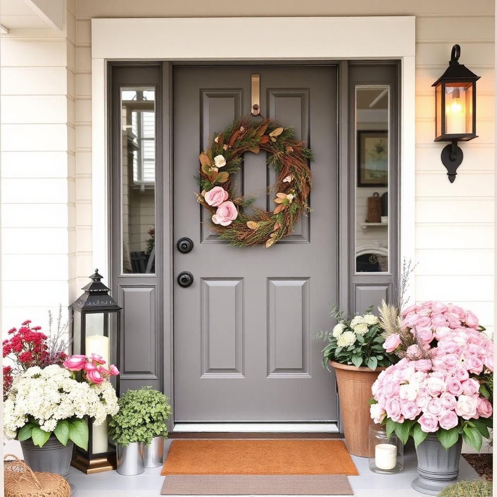 Cozy decorated entryway
