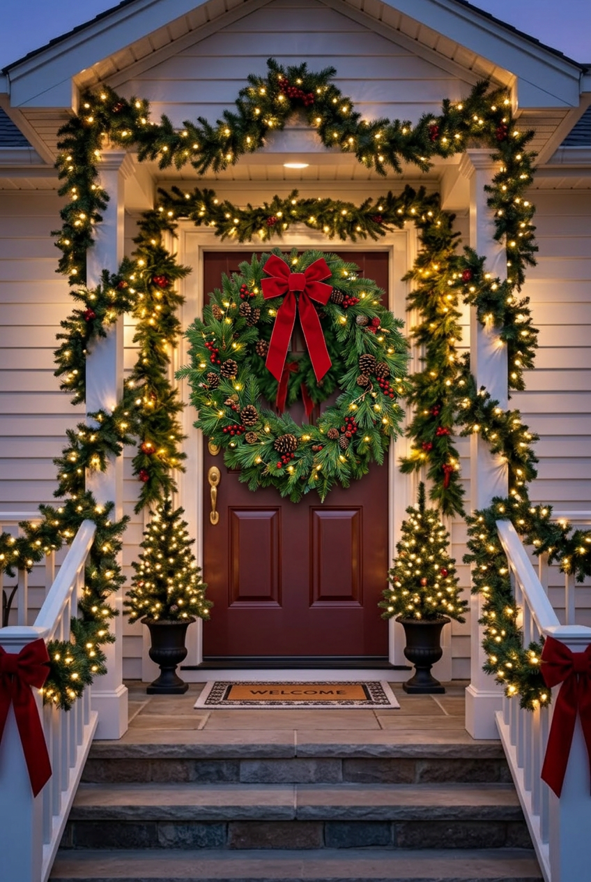 Full porch styling with rocking chairs